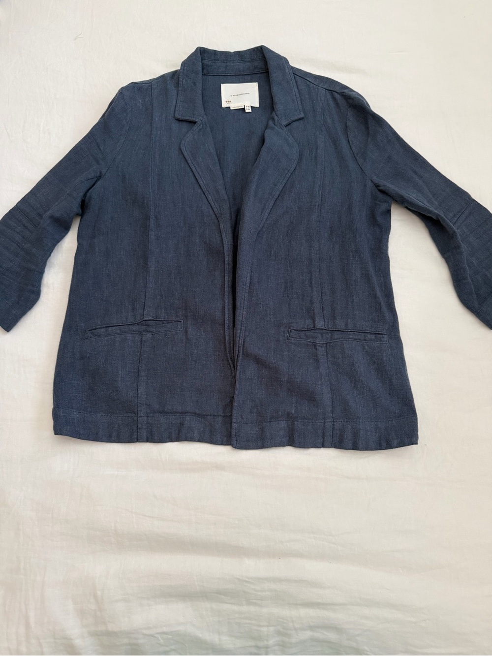 Anthropologie Navy Open-Front Blazer Jacket